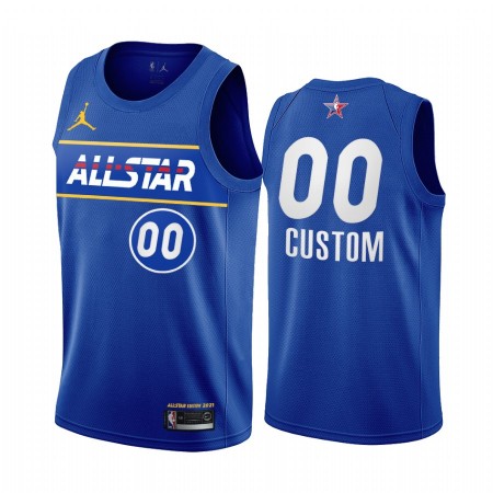 Maillot Basket 2021 All-Star Personnalisé Jordan Brand Bleu Swingman - Homme